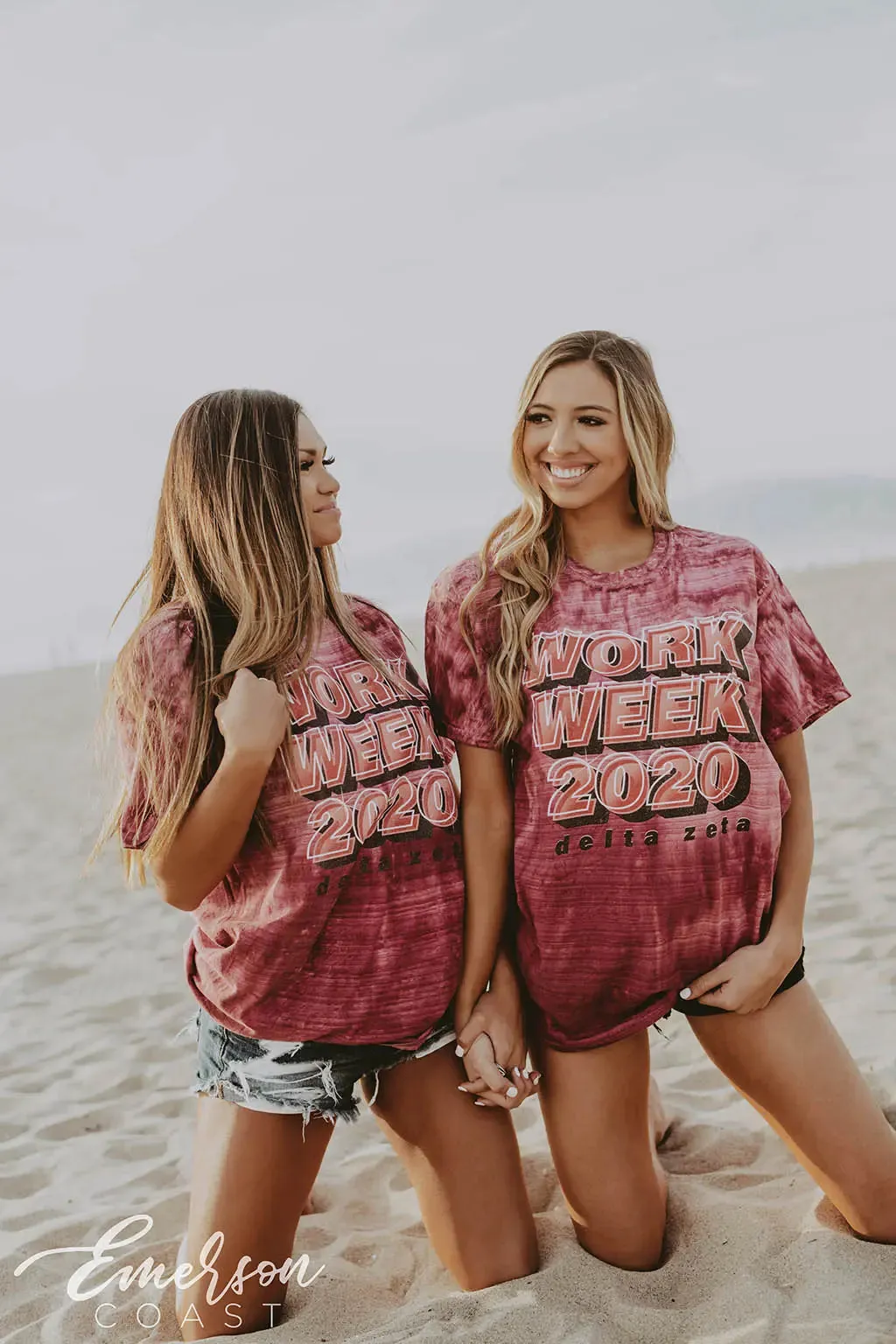 Delta Zeta Work Week Red Tie Dye Tee