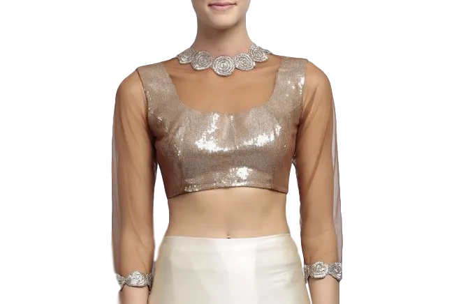 Designer Saree in Ivory Color
