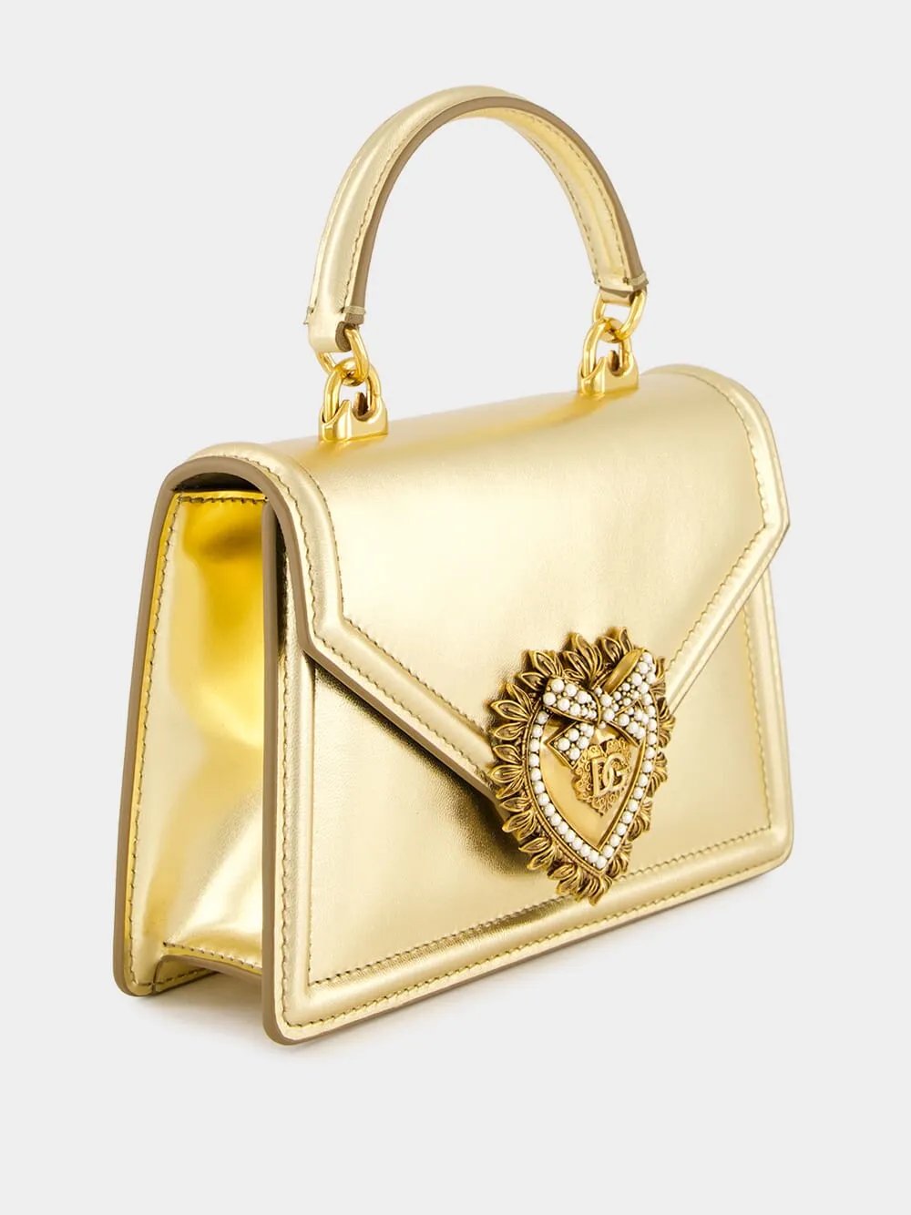 Devotion Gold Leather Mini Handbag