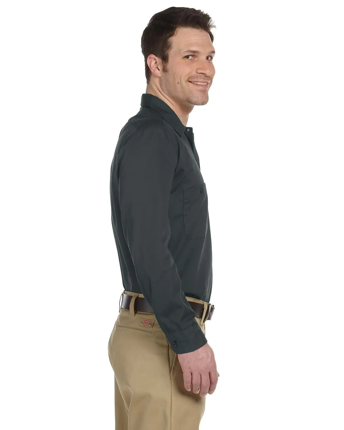 Dickies Industrial Long Sleeve Work Shirt | Charcoal