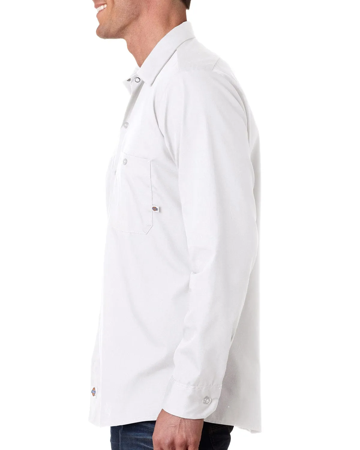 Dickies Industrial Long Sleeve Work Shirt | White