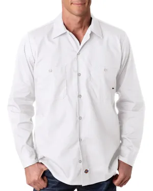 Dickies Industrial Long Sleeve Work Shirt | White
