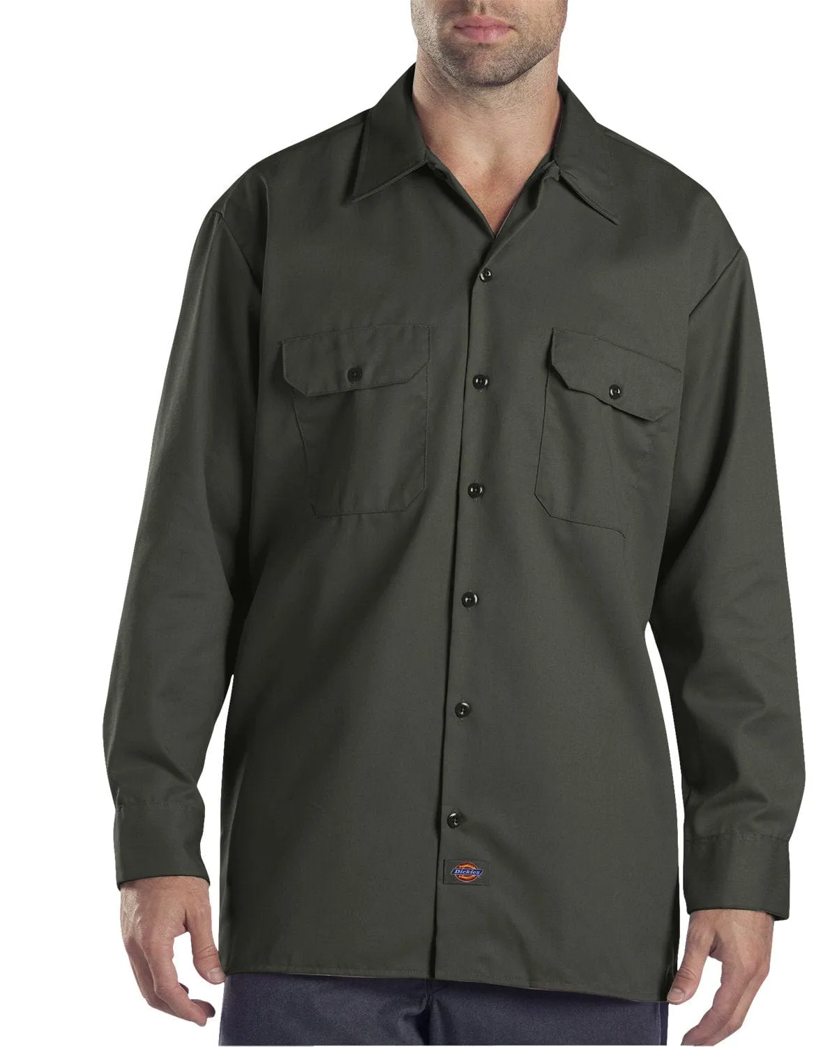 Dickies Long Sleeve Work Shirt | Olive Green