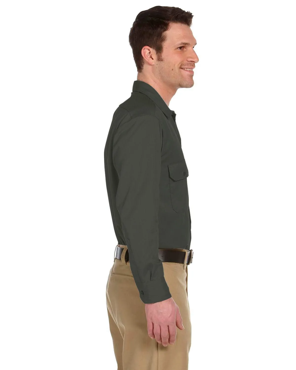 Dickies Long Sleeve Work Shirt | Olive Green