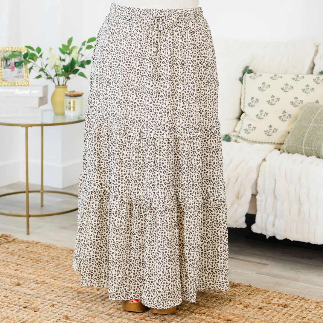 Dinner Party Skirt, Leopard