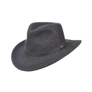 Dorfman Pacific Crush Felt Yukon Hat - Charcoal - DF49CHAR