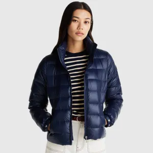 Down Feminine Gloss Jacket - Navy