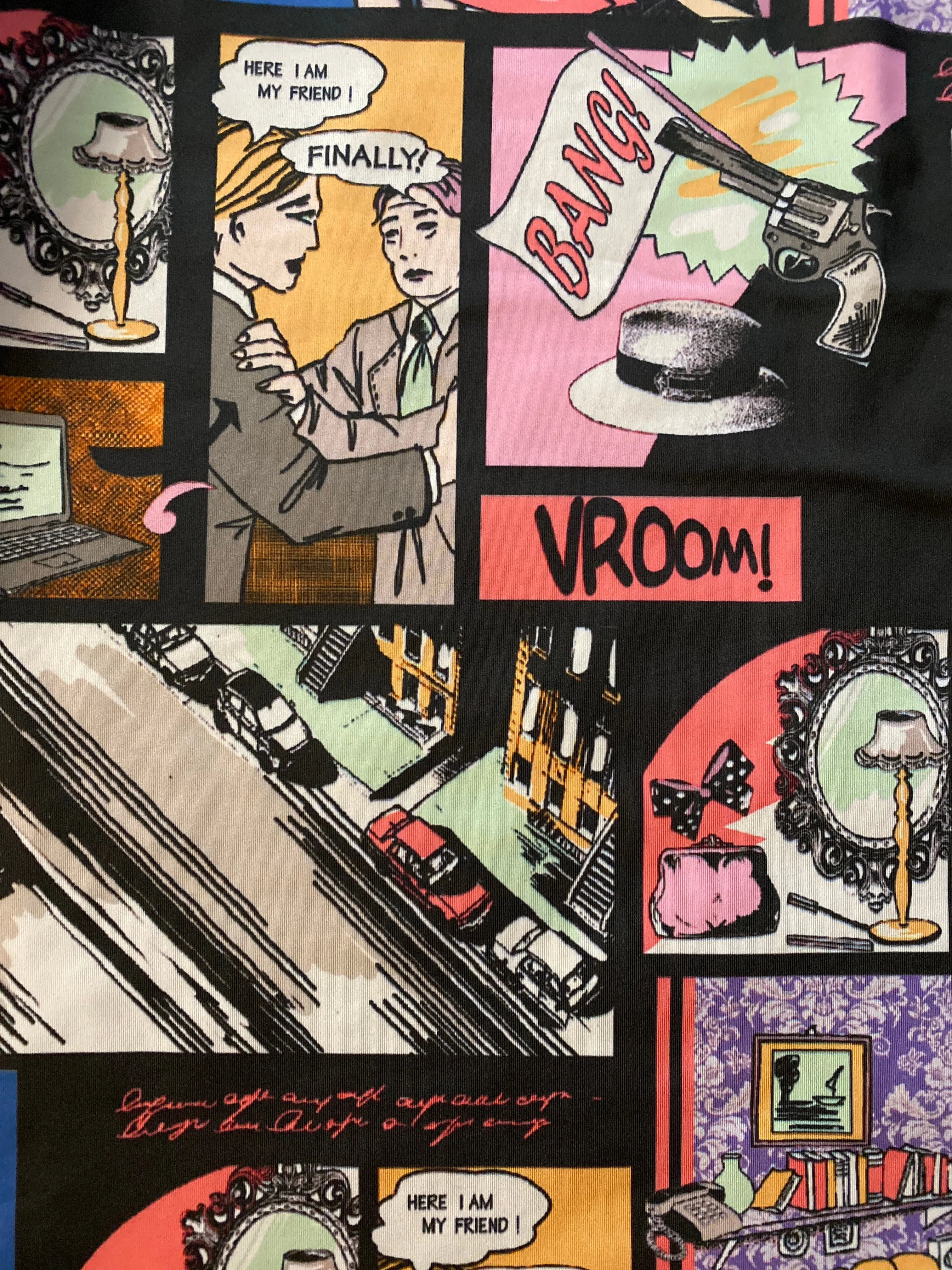 DRAWSTRING SHORTS COMIC CON/BLACK