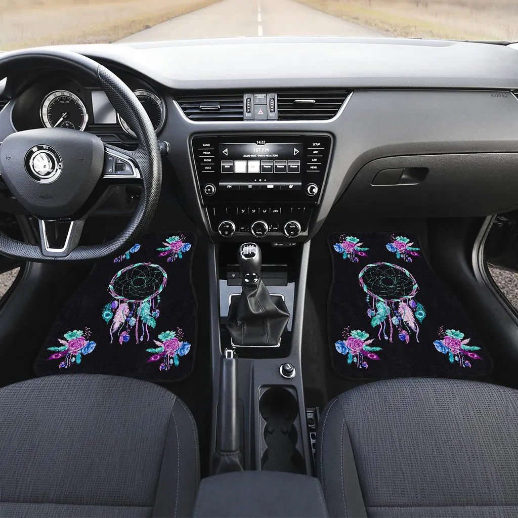 Dreamcatcher and Flower Watercolor Car Floor Mats