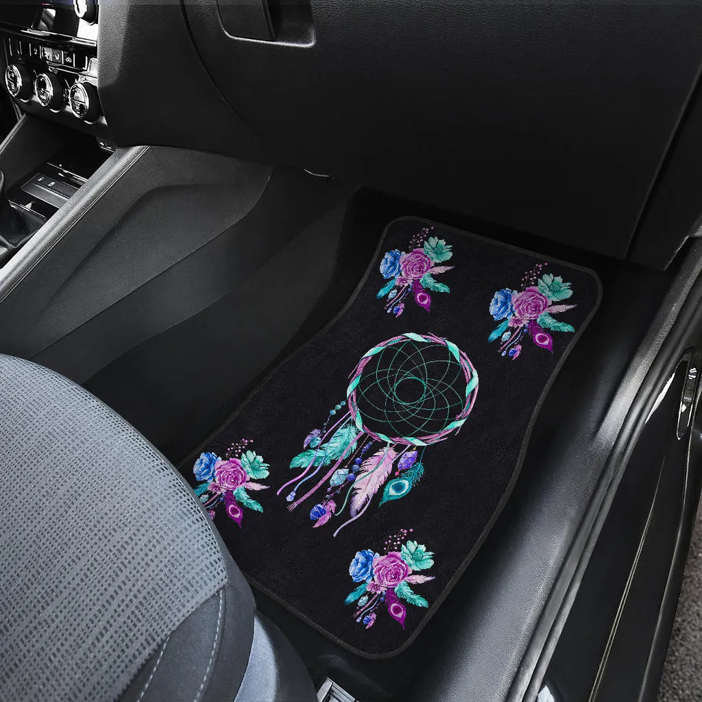 Dreamcatcher and Flower Watercolor Car Floor Mats