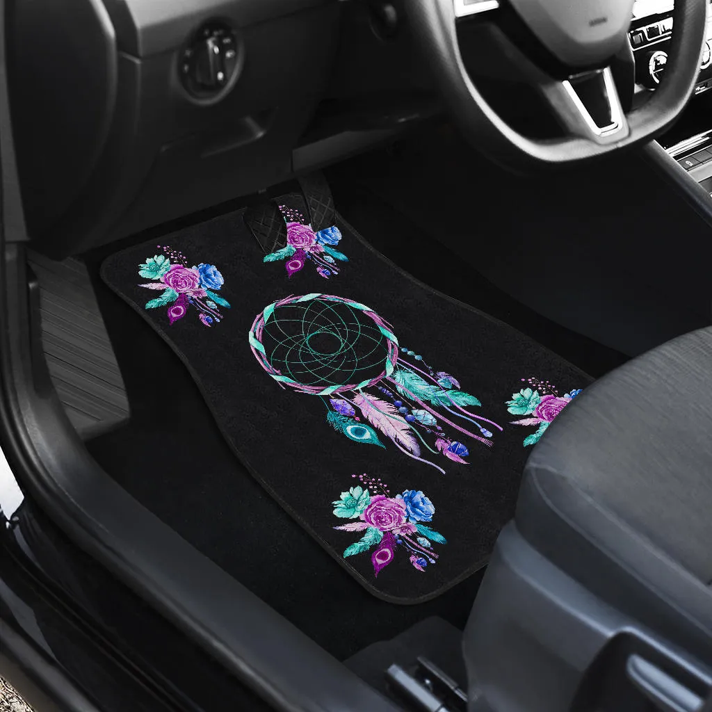 Dreamcatcher and Flower Watercolor Car Floor Mats