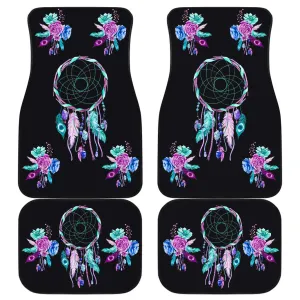 Dreamcatcher and Flower Watercolor Car Floor Mats