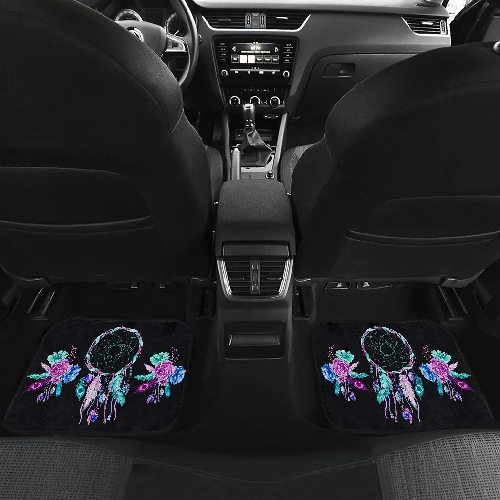 Dreamcatcher and Flower Watercolor Car Floor Mats