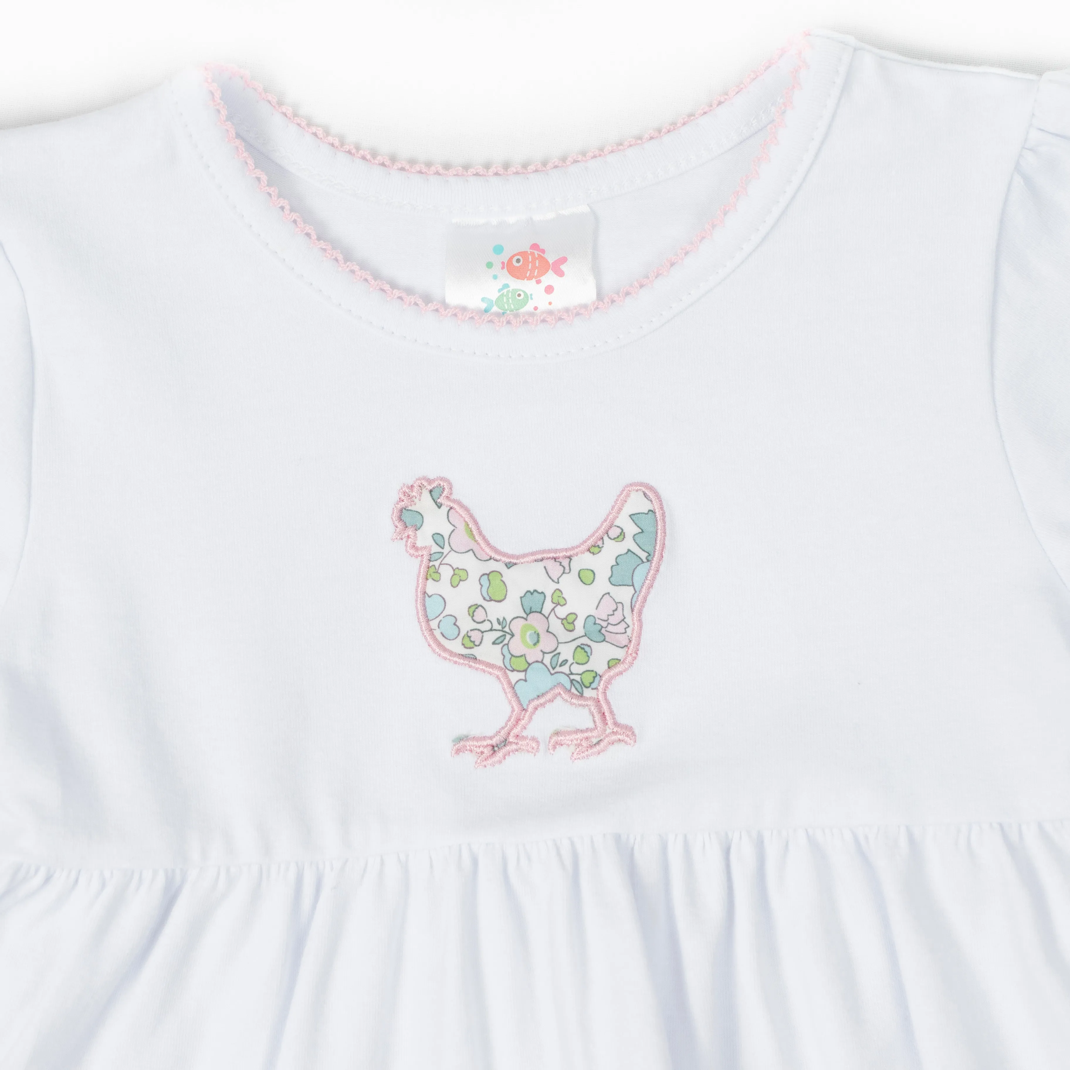 Early Bird Applique Ruffle Pant Set, Pink