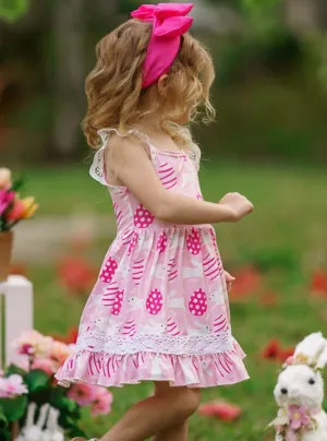 Egg-citing Easter Lace Scalloped Dress