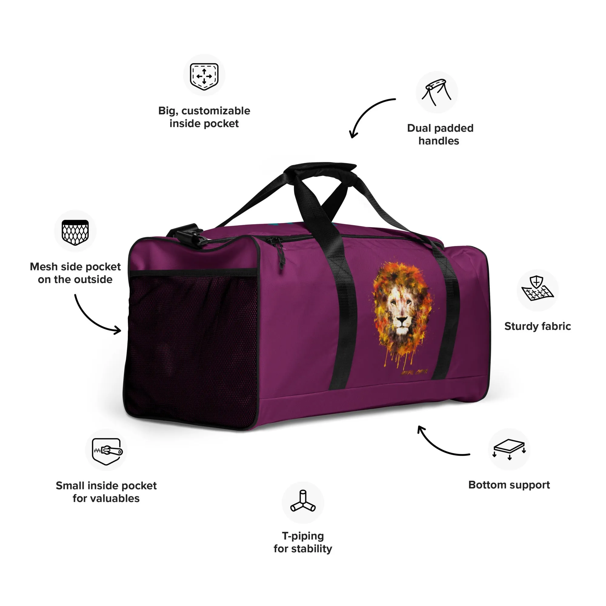 Eggplant Duffle Bag - OG Hippie Chick