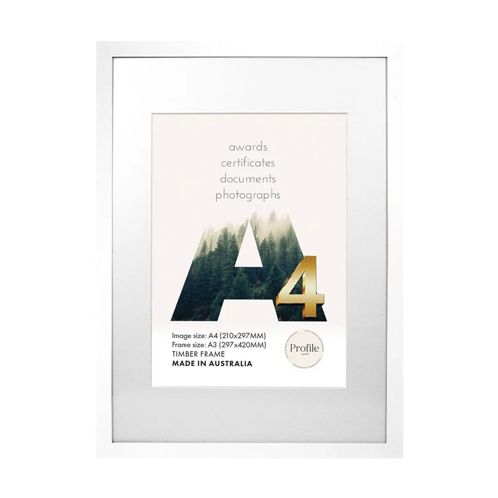 Elegant White A3/A4 Set of Frames (Bulk Frame Bundle 3 Pack)