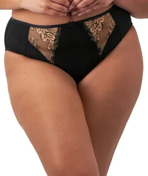 Elomi Teagan High Leg Brief - Black/Almond