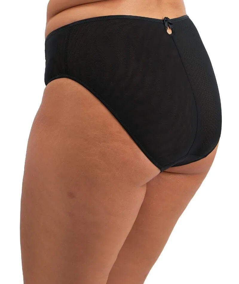 Elomi Teagan High Leg Brief - Black/Almond