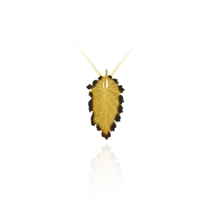 Ember Glowing Leaf Pendant