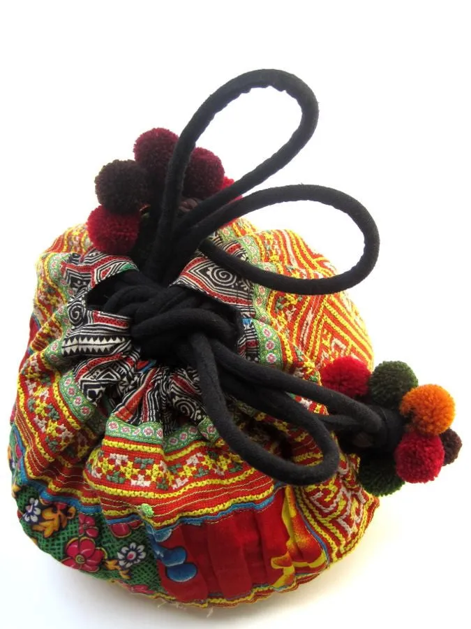 Embroidered Drawstring Pouch