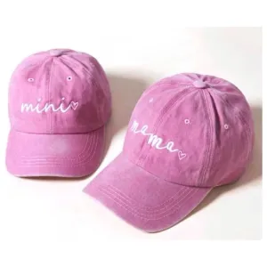 Embroidered Mama and Mini Matching Baseball Cap