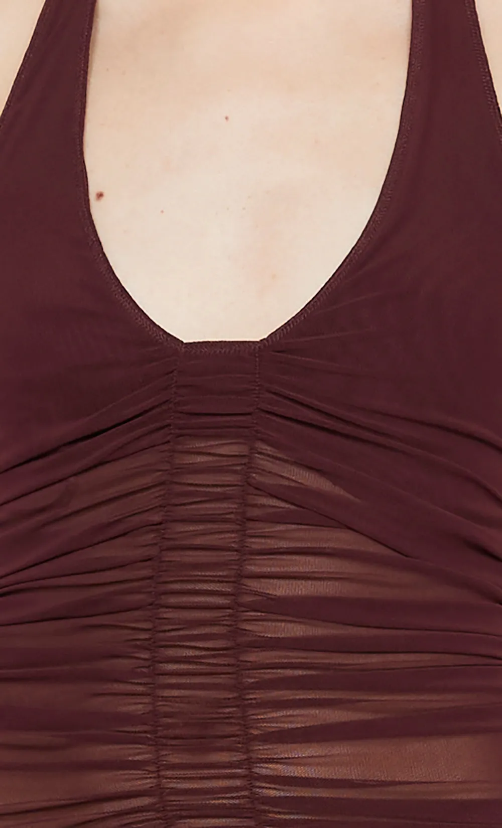 ESSIE HALTER TOP - DEEP PLUM