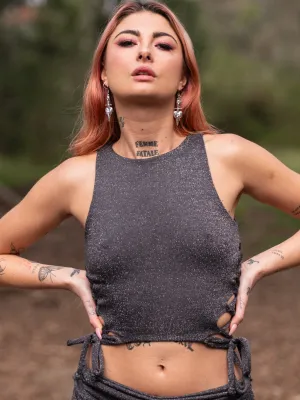 *EXCLUSIVE* HALCYON TOP - CHARCOAL