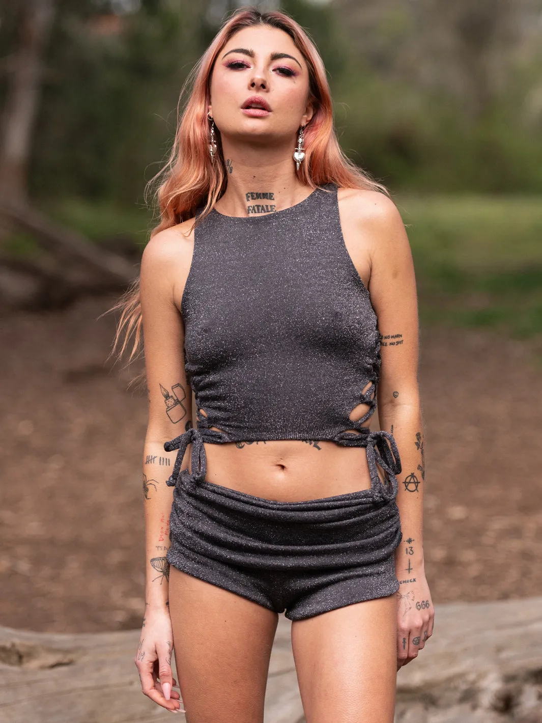 *EXCLUSIVE* HALCYON TOP - CHARCOAL