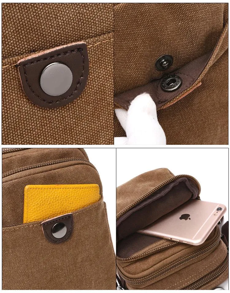 Fashionable Mobile Utility Phone Bag - Khaki