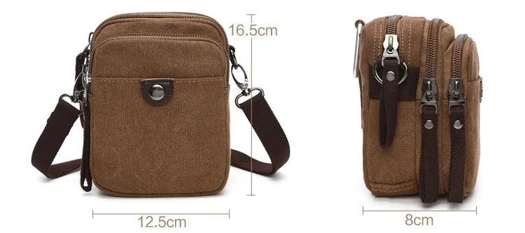 Fashionable Mobile Utility Phone Bag - Khaki