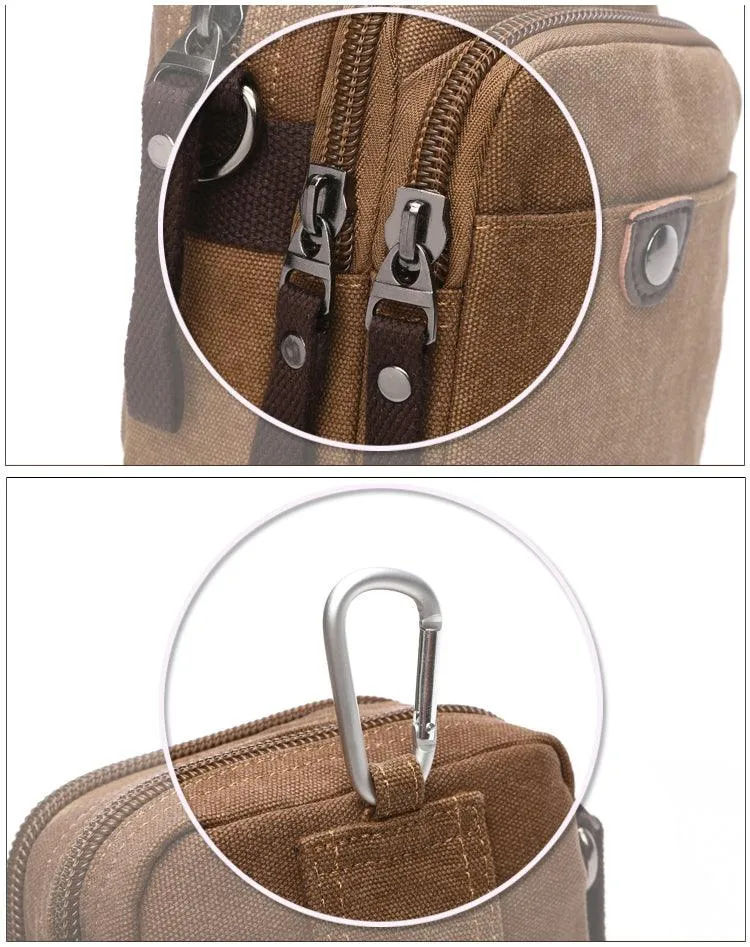 Fashionable Mobile Utility Phone Bag - Khaki