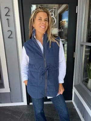 FINAL SALE Navy Zip-Up Vest