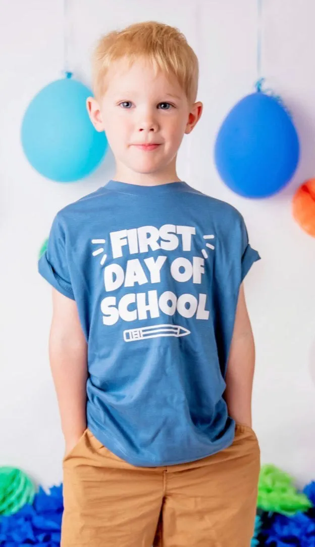 First Day of School Indigo S/S Tee