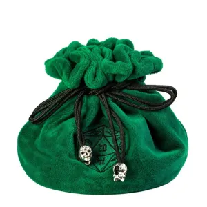 Flannel Drawstring Dice Bag | Green