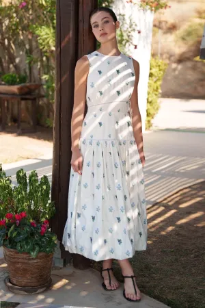 Floral Embroidered White Dress