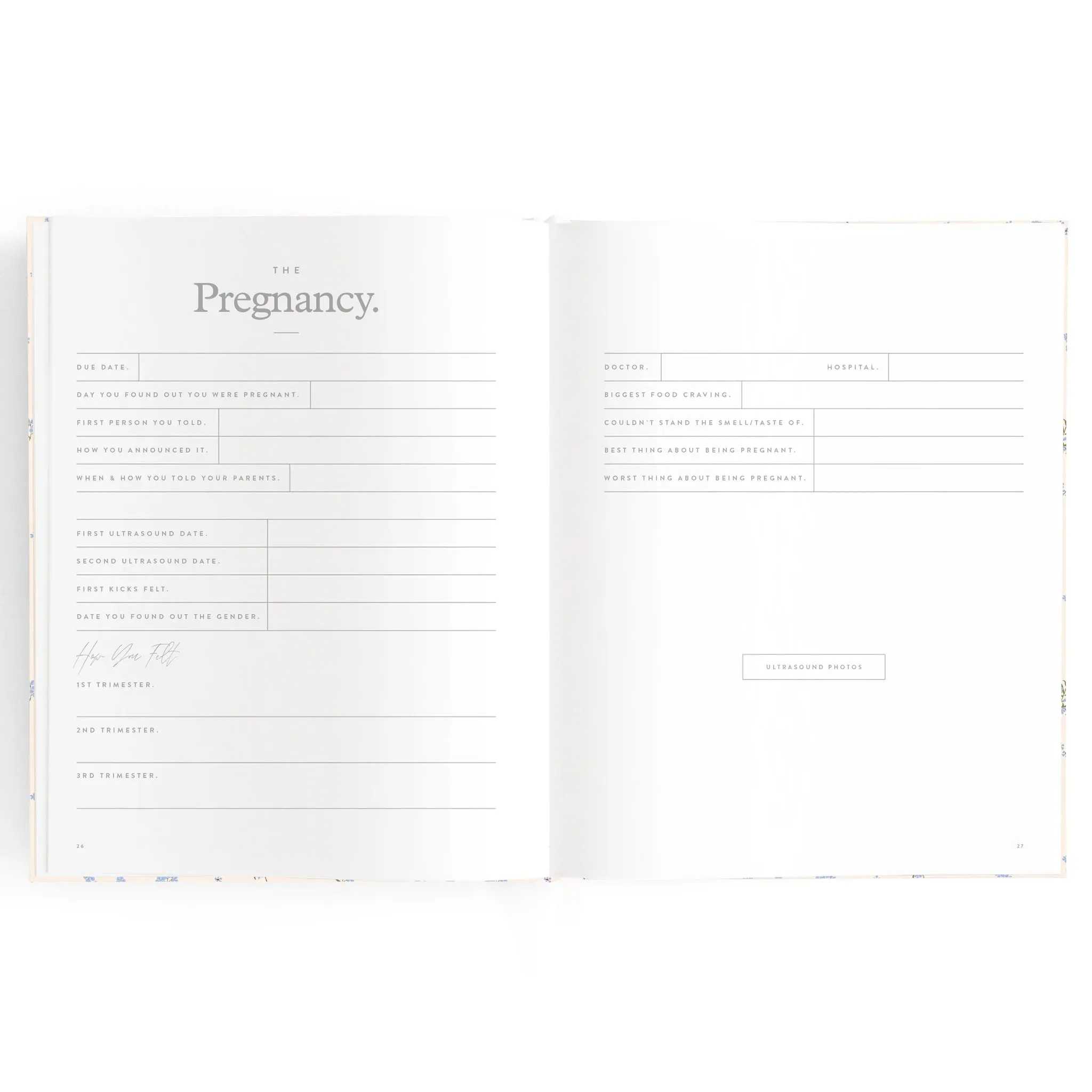 Fox & Fallow Baby Record Book - Forget-Me-Not