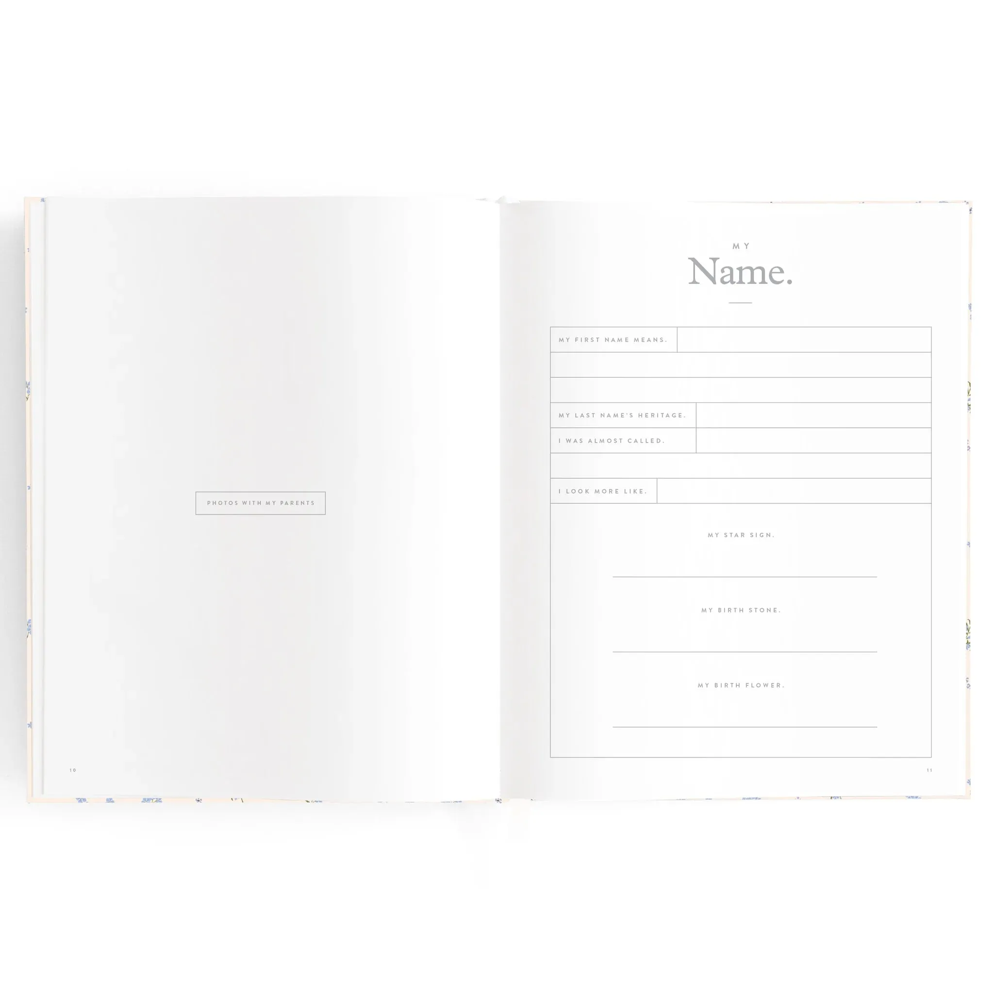 Fox & Fallow Baby Record Book - Forget-Me-Not