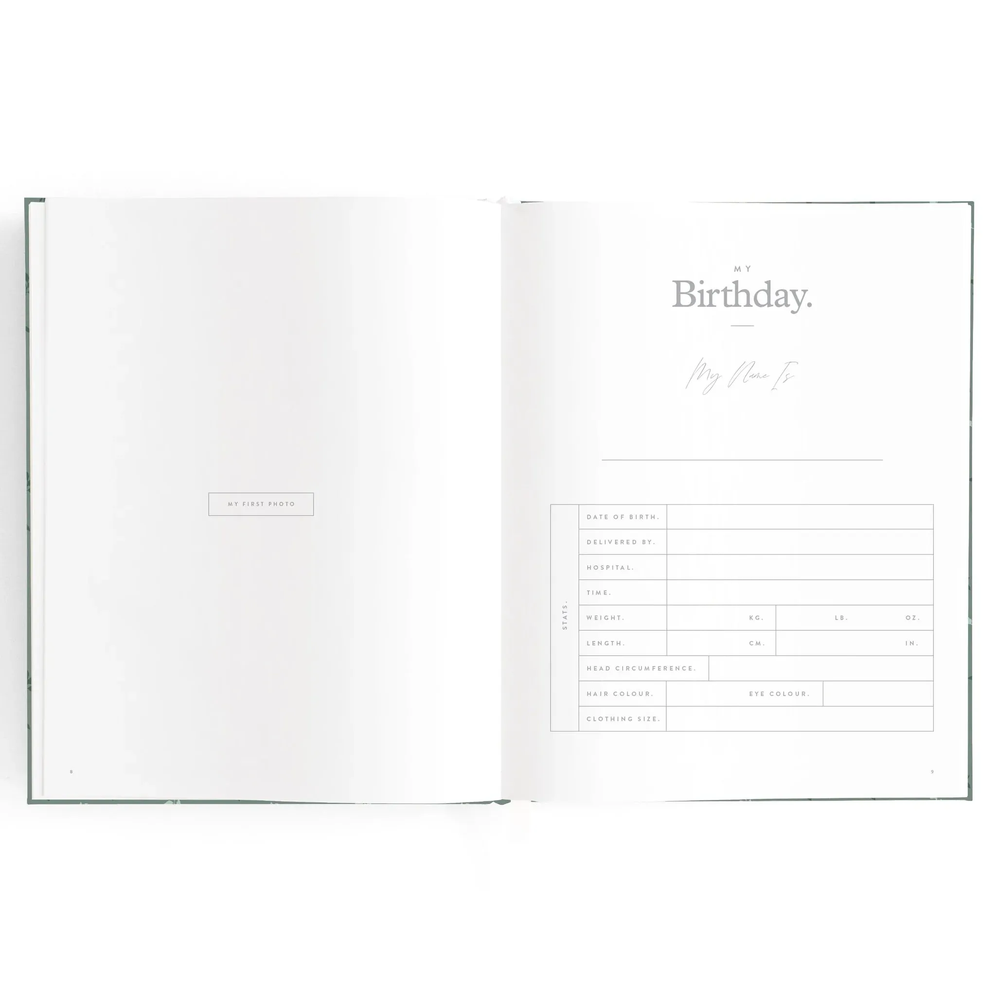 Fox & Fallow Baby Record Book - Pine