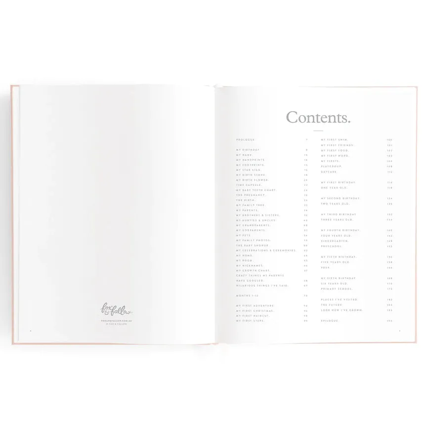 Fox & Fallow Baby Record Book - Rose