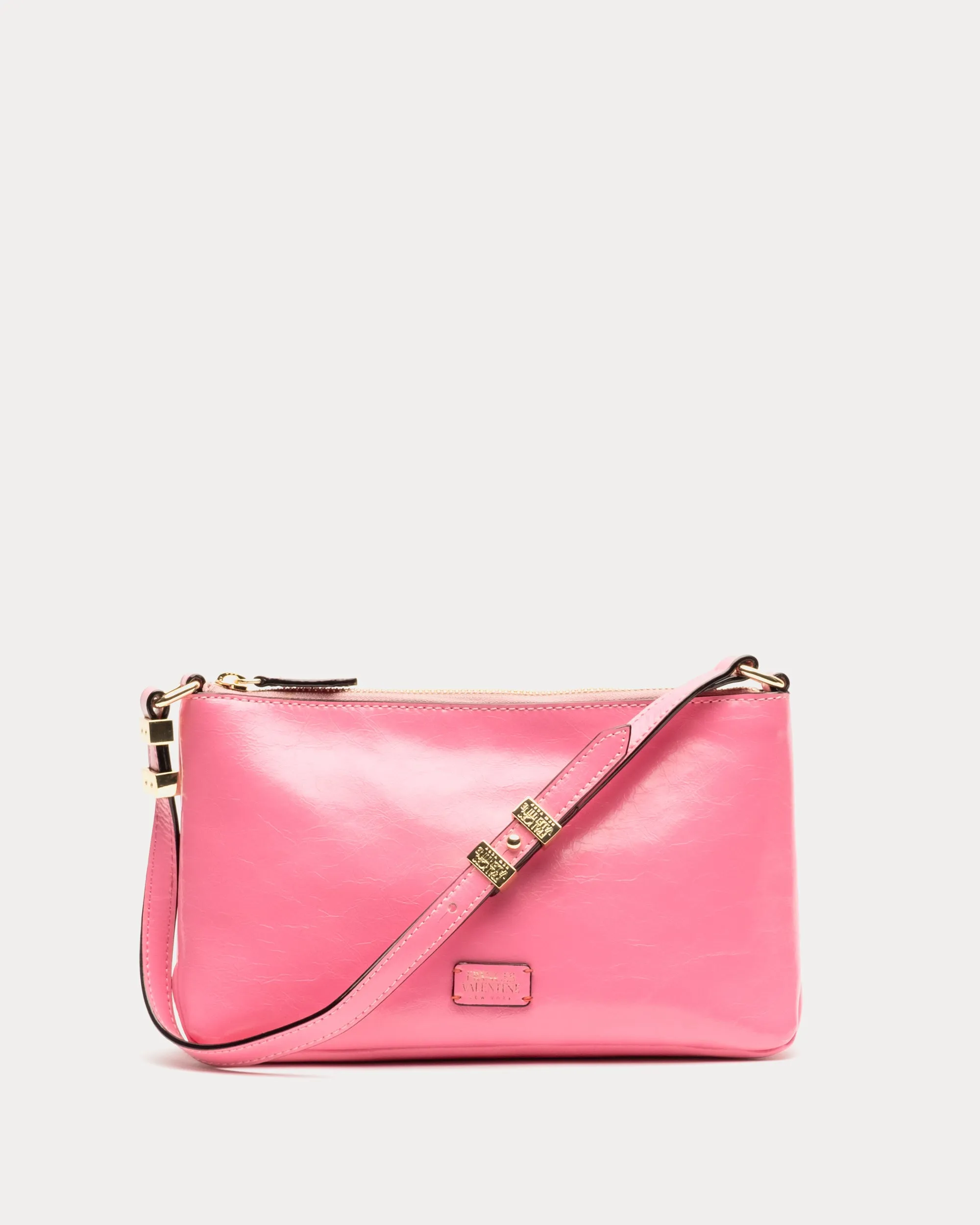 Freddie Shoulder Bag - Crinkled Leather Pink