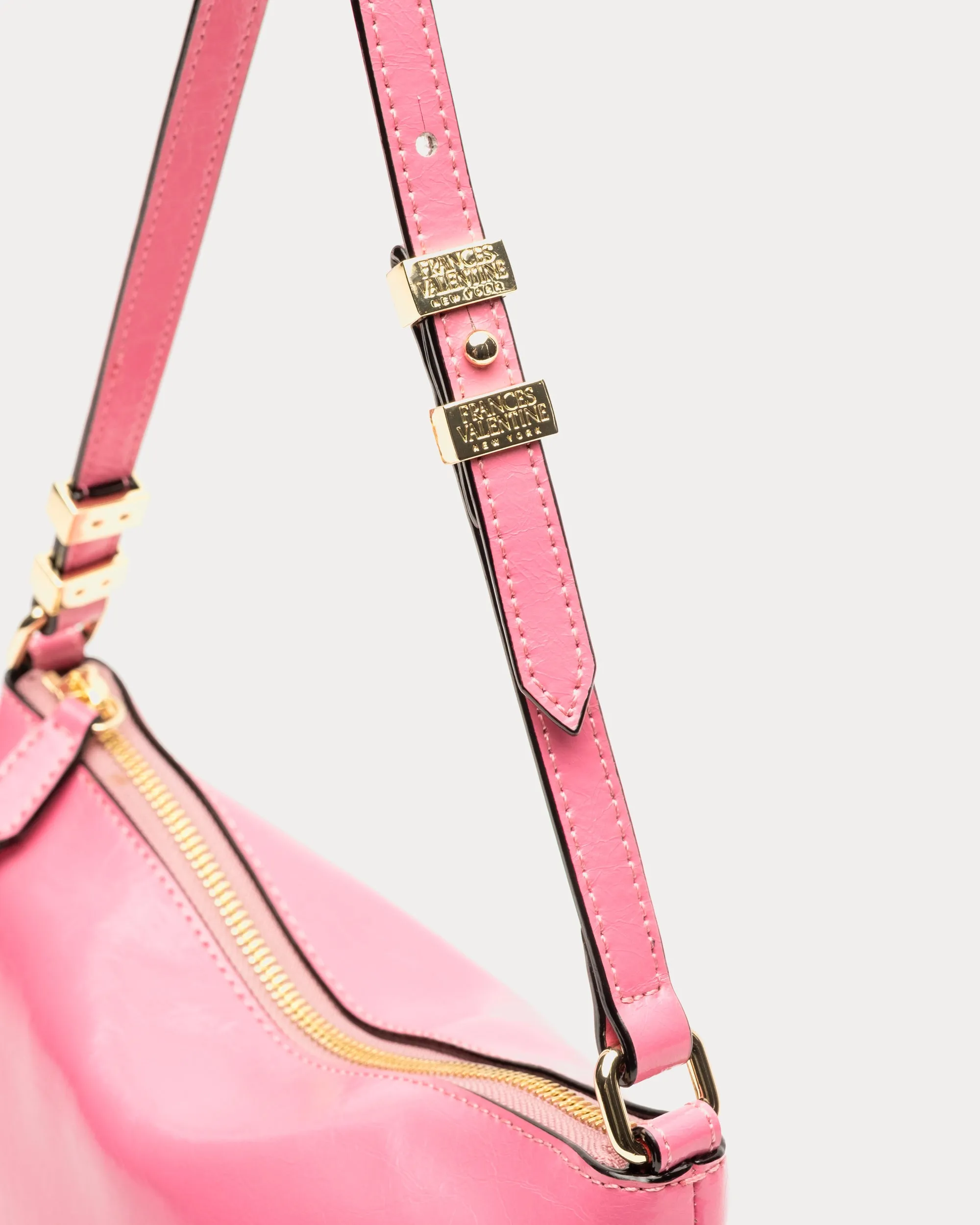 Freddie Shoulder Bag - Crinkled Leather Pink