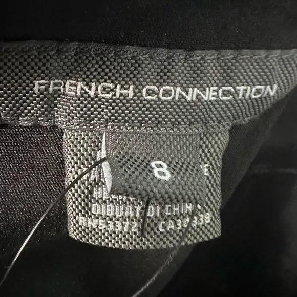 French Connection Black Spaghetti Strap Sequin Sweetheart Dress Size 8 NWOT