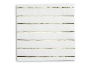 Frenchie Striped Large Napkins : Gold