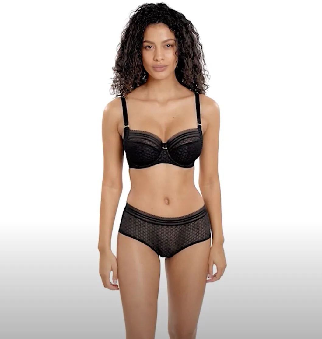 Freya Viva Underwired Side Support Bra - Lace Noir/Black