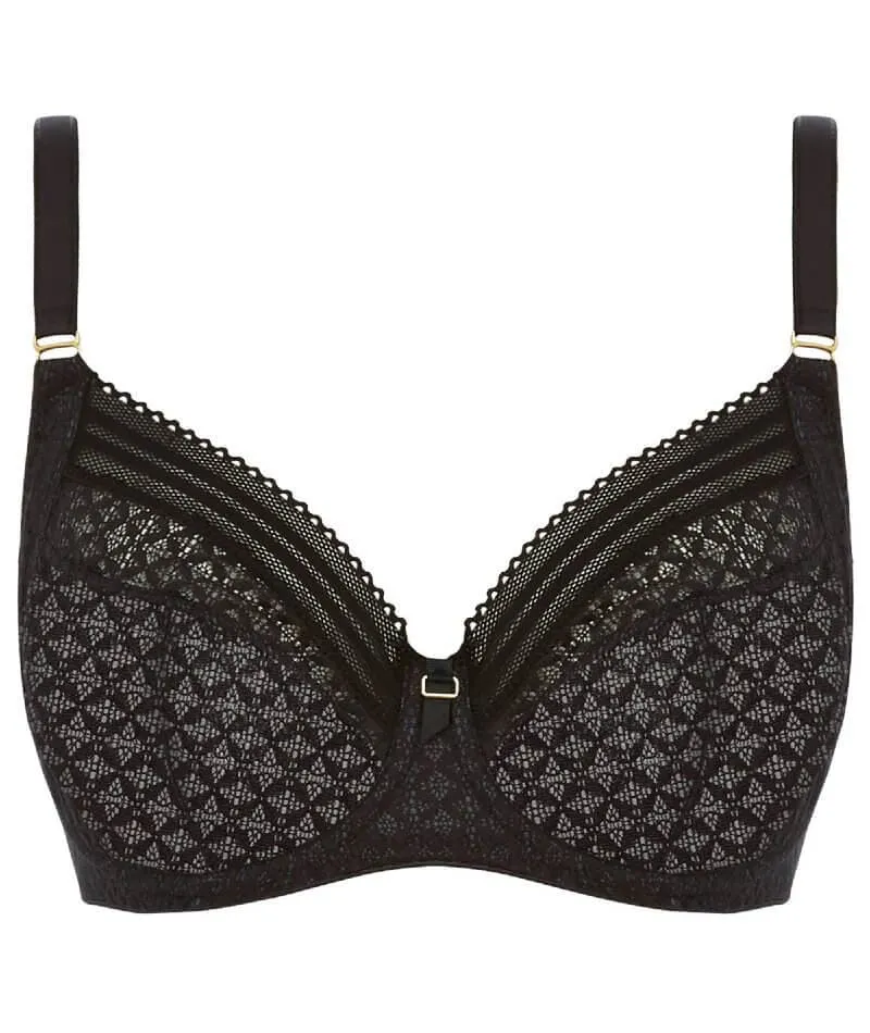 Freya Viva Underwired Side Support Bra - Lace Noir/Black
