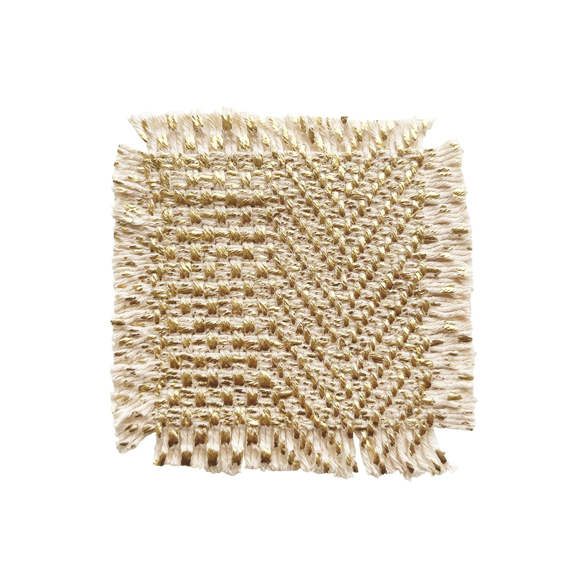 Fringed Coaster - Gold Melville
