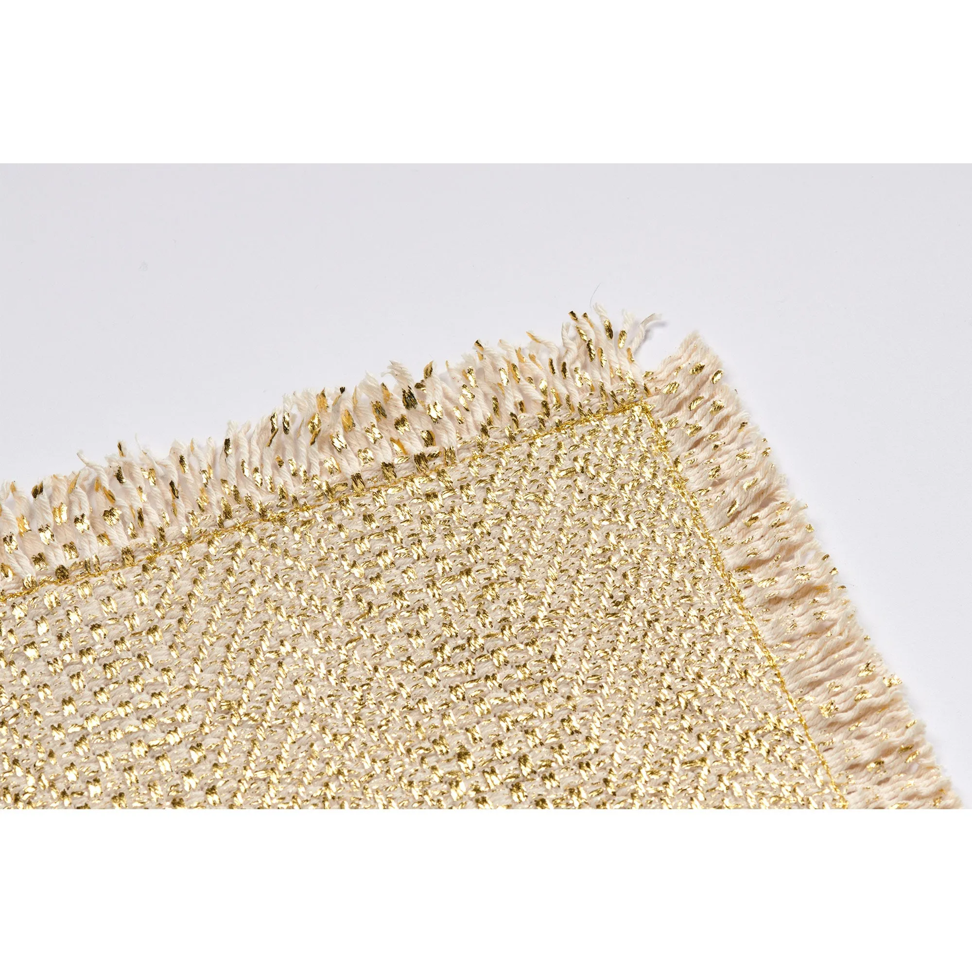 Fringed Placemat Set - Gold Melville