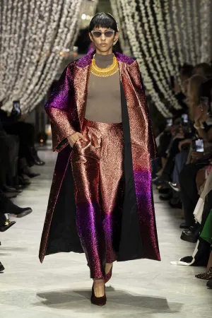 Fuchsia/Copper Ombre Lurex Bagh Coat