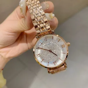 Full of Diamond Stainless Steel Strap Women's Watch